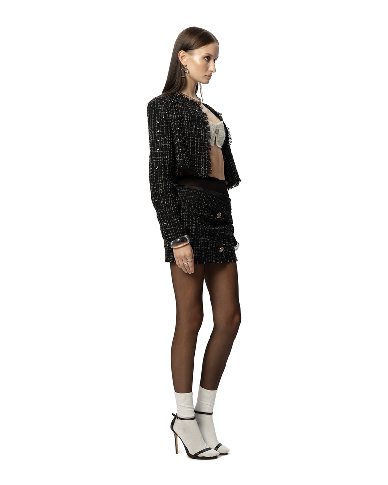 ASAP Tweed Skirt Black