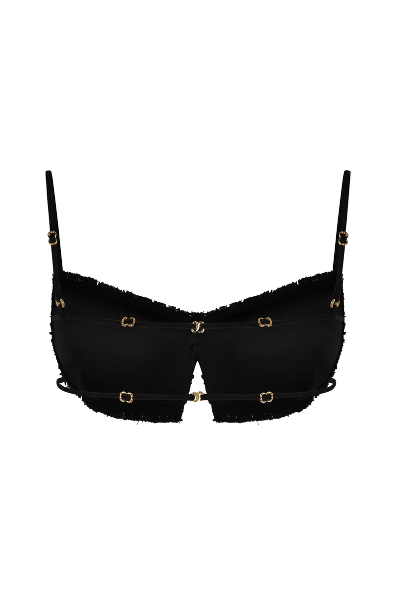 ASAP Tweed Top Black
