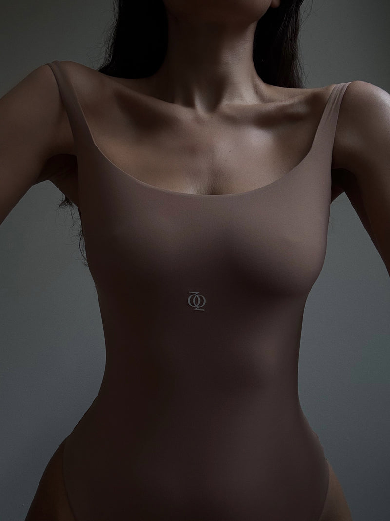 Second Skin Square-Neck Bodysuit Nude