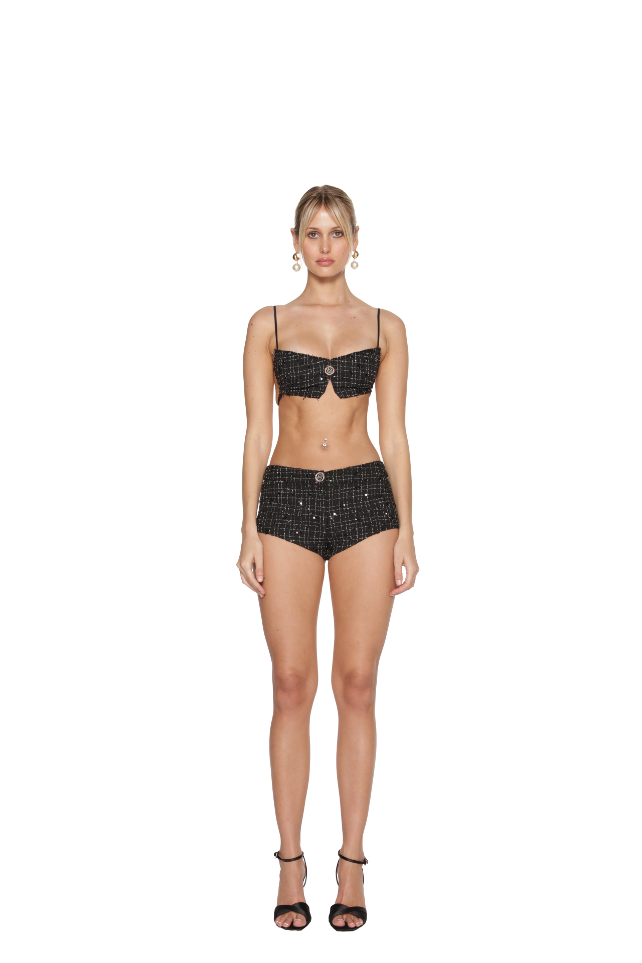 ASAP Tweed Top Black