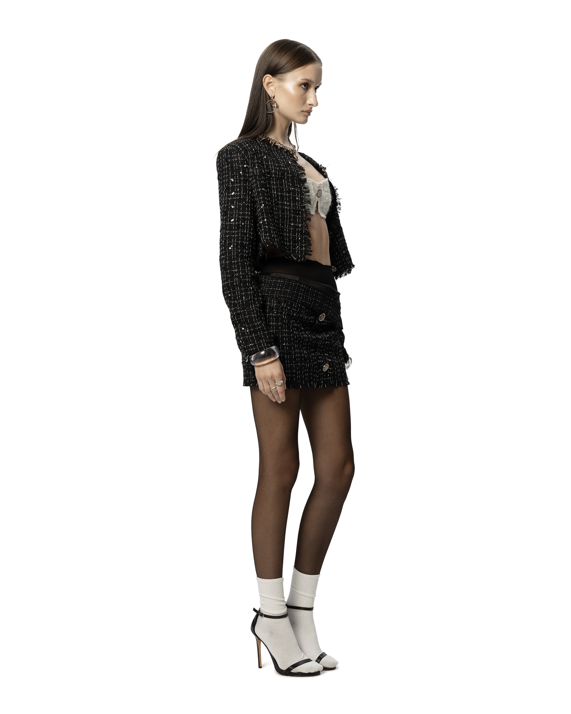 ASAP Tweed Skirt Black