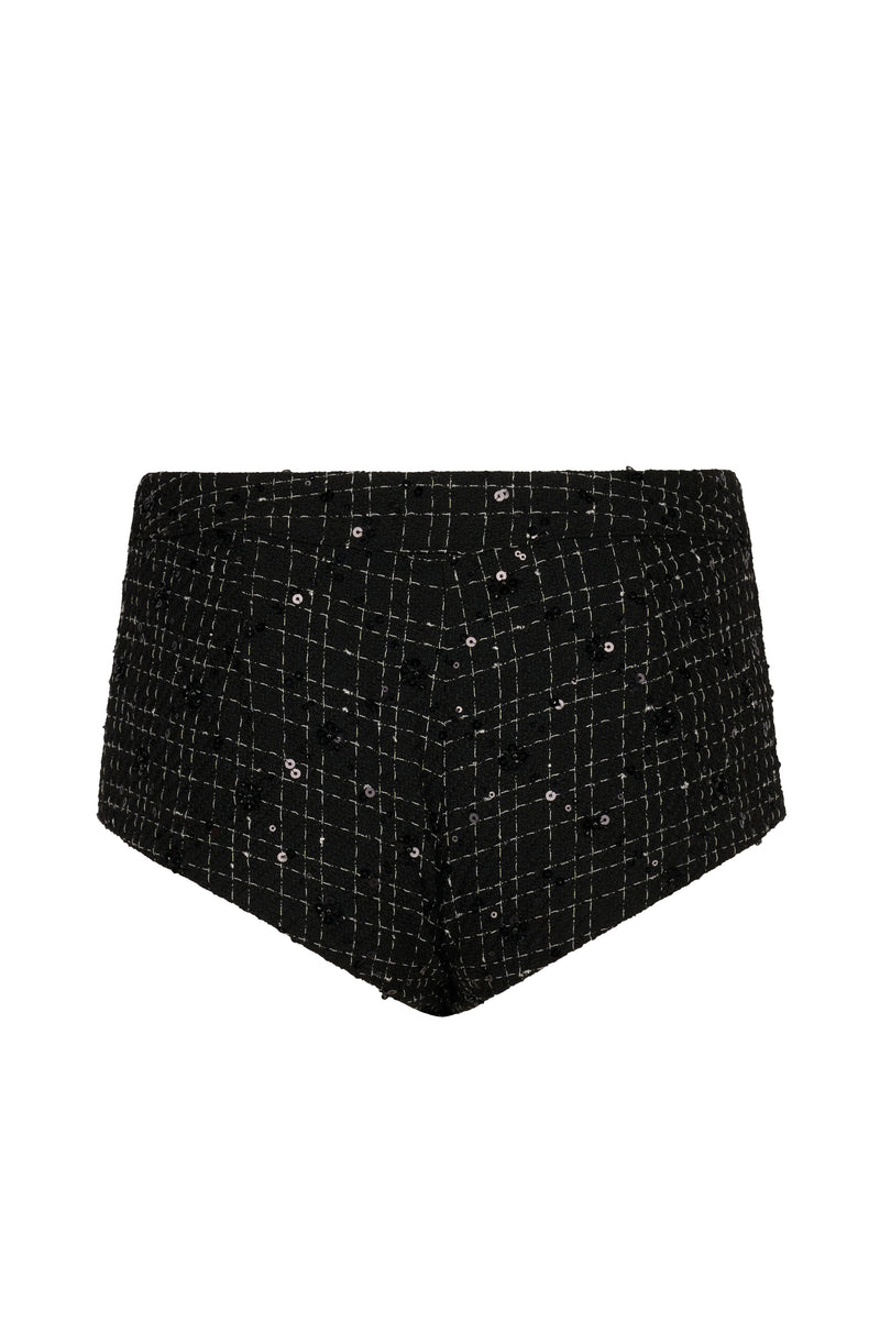 ASAP Tweed Shorts Black