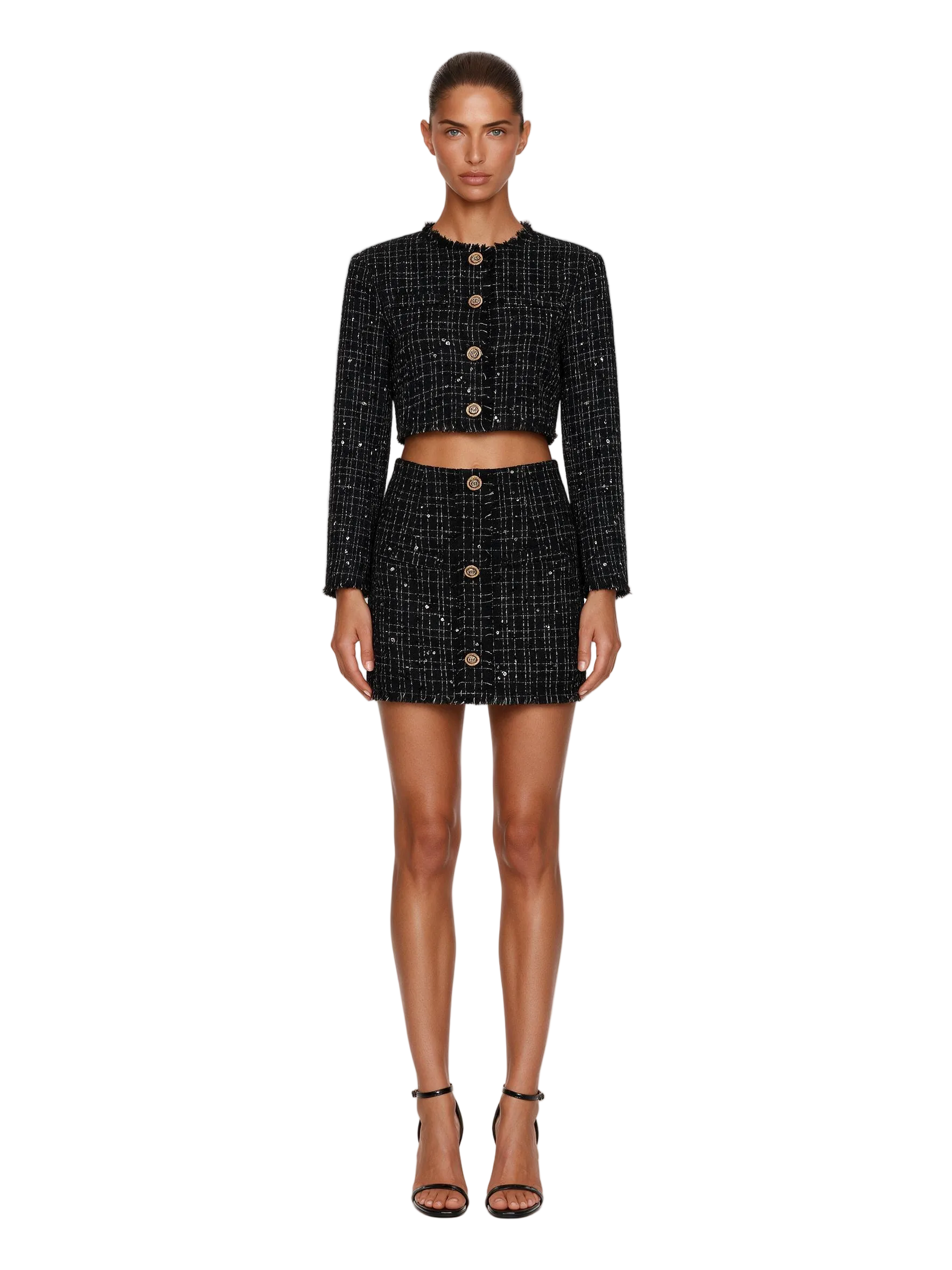 ASAP Tweed Skirt Black