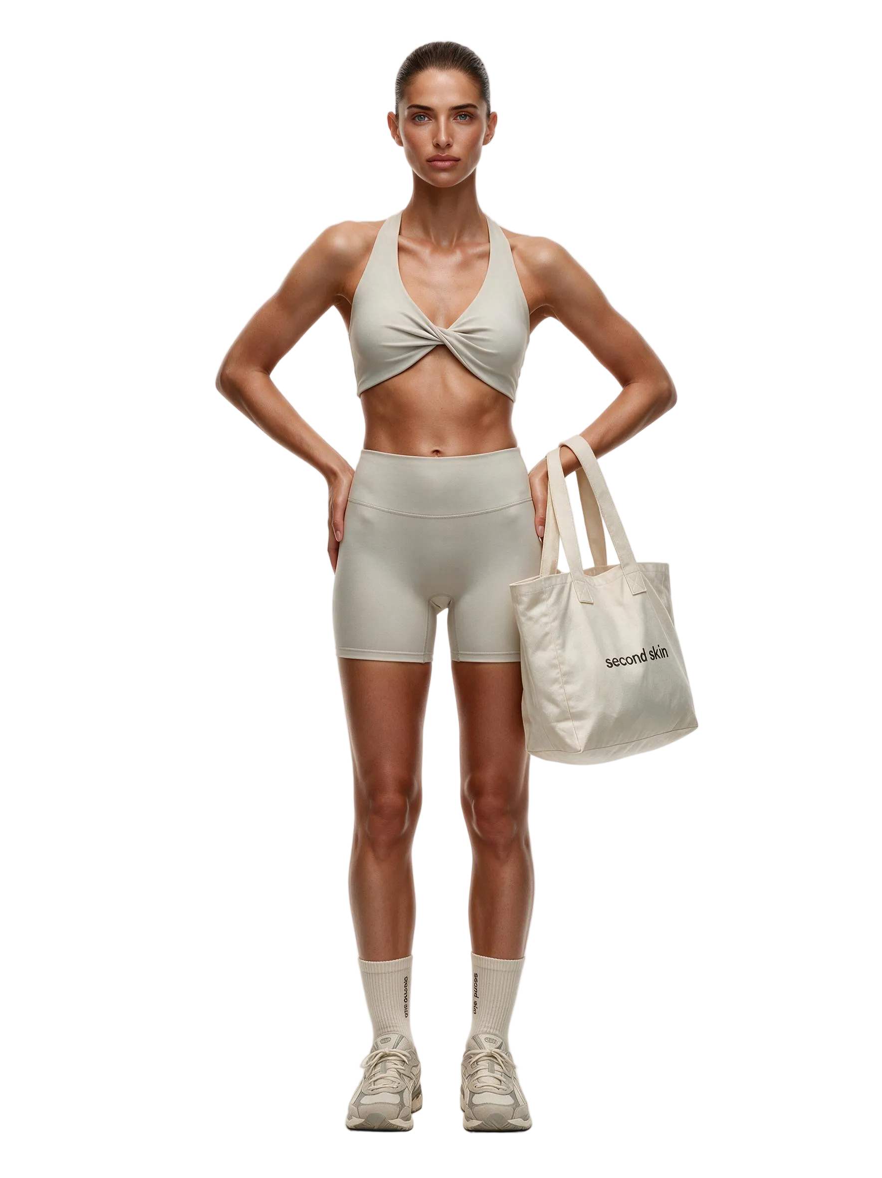 Second Skin Studio Crop Top Ivory