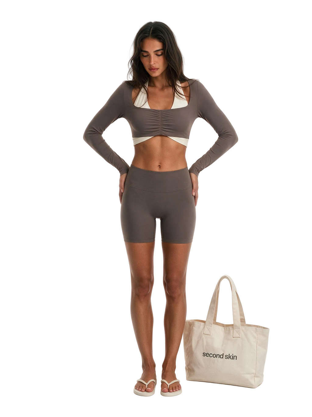 Second Skin Studio Biker Shorts Mushroom