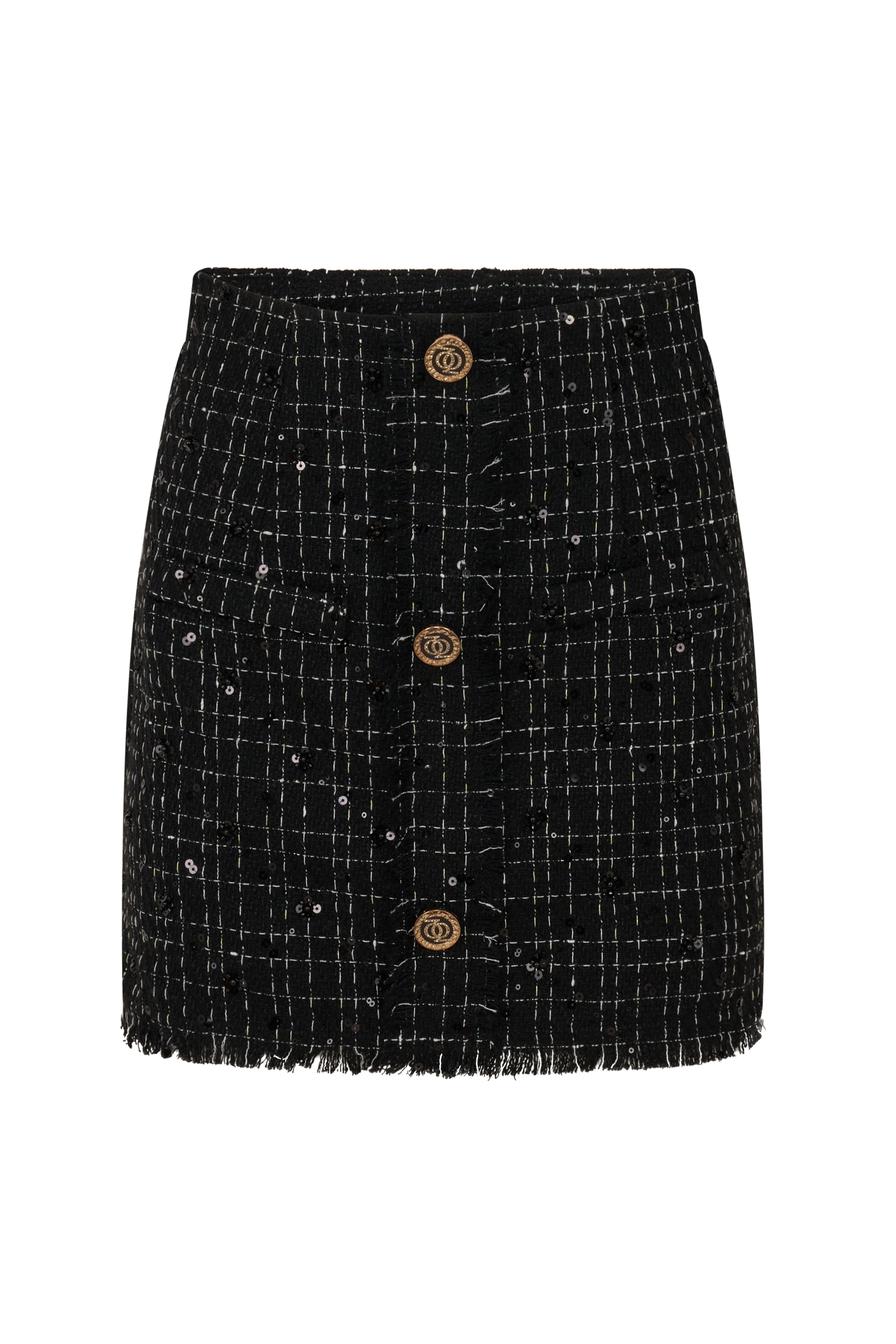 ASAP Tweed Skirt Black