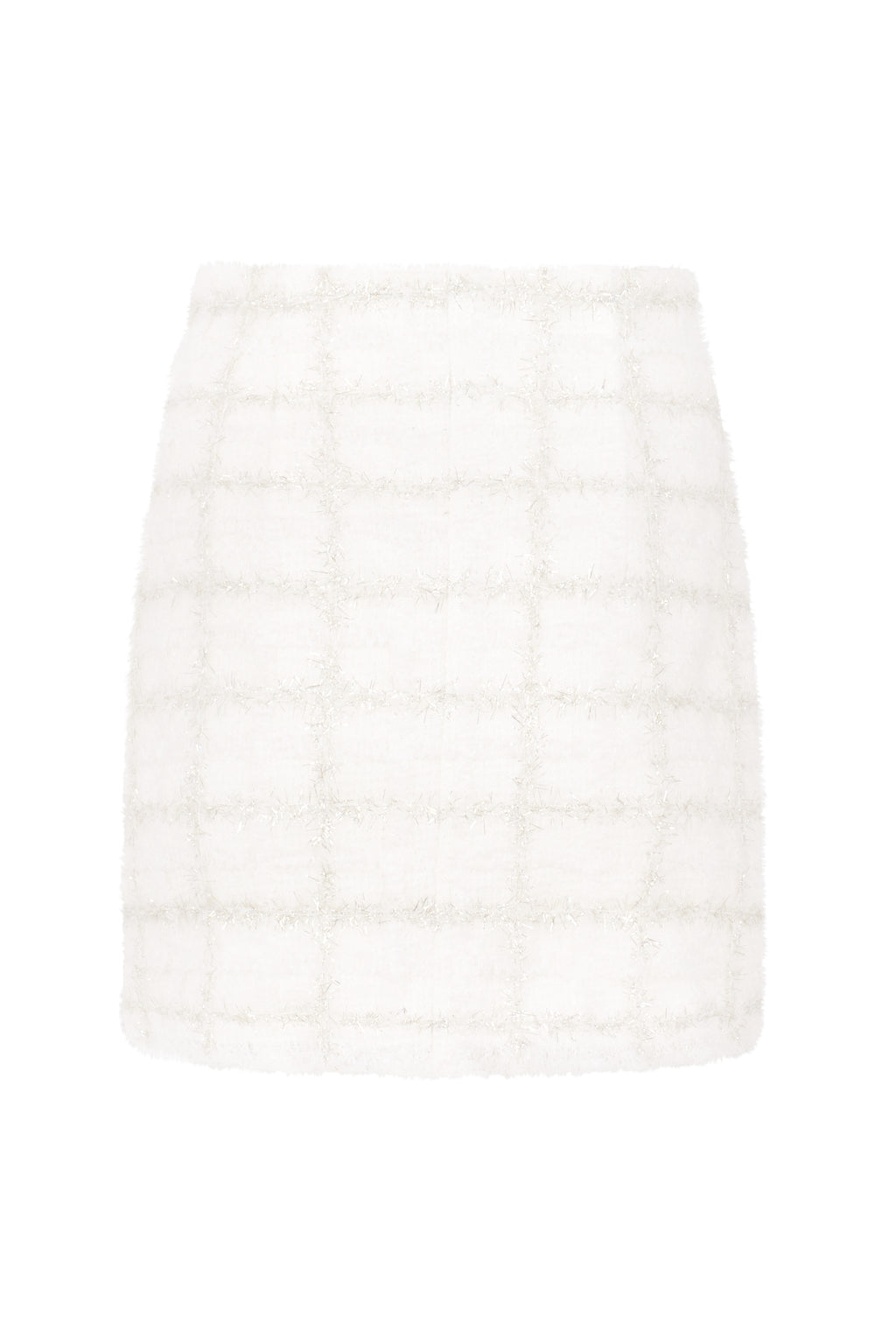 Executive Tweed Skirt White