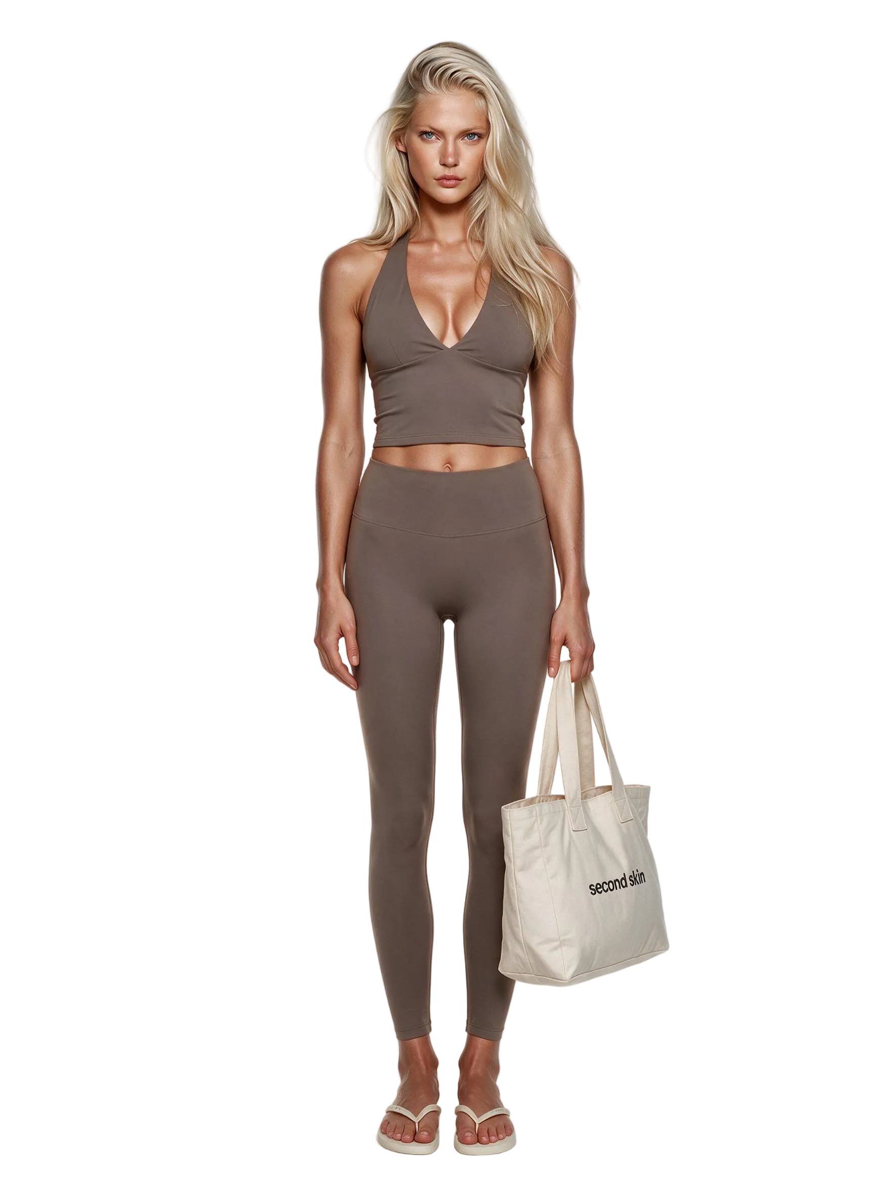 Second Skin Studio Halter Top Mushroom