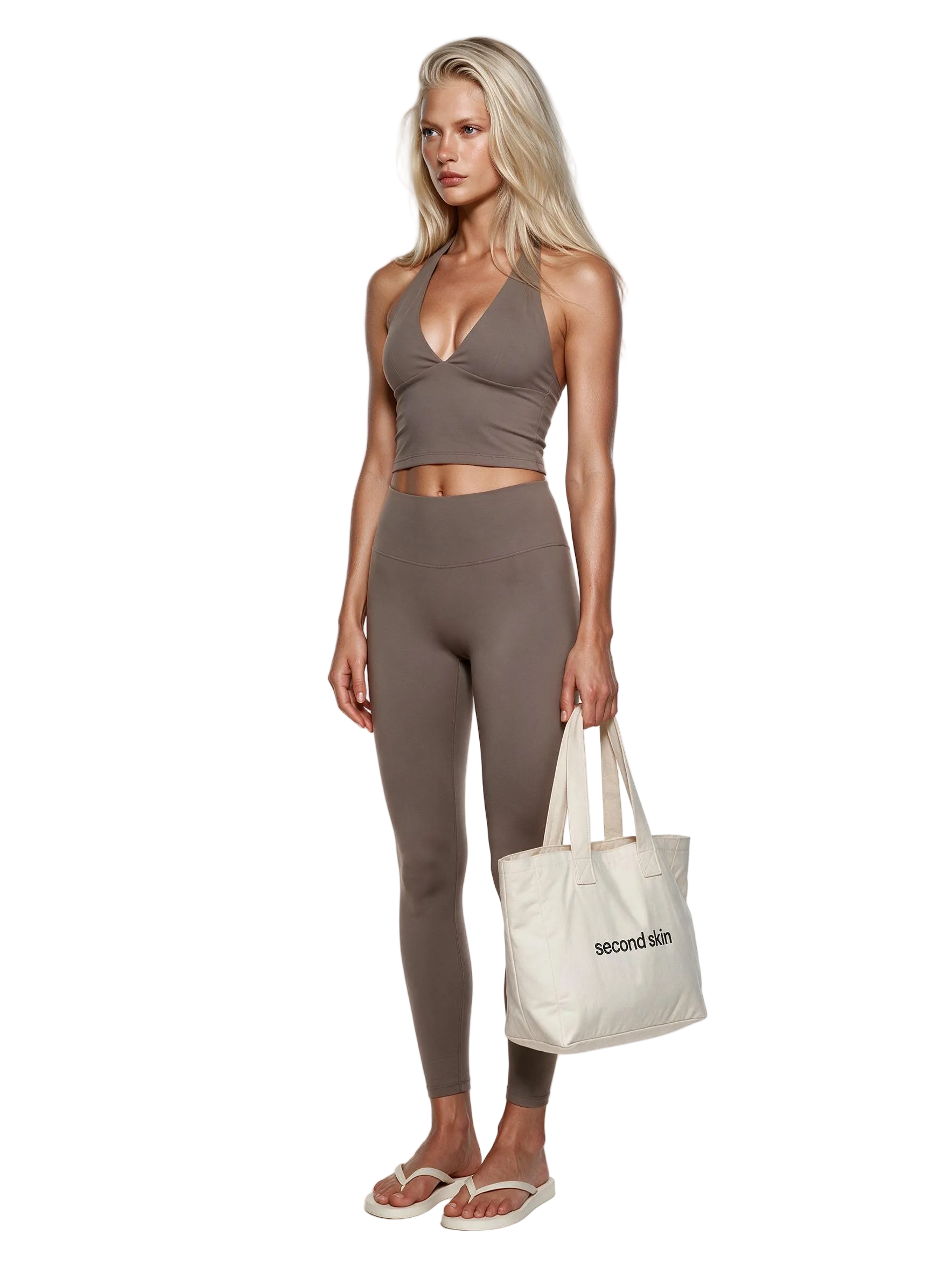 Second Skin Studio Halter Top Mushroom
