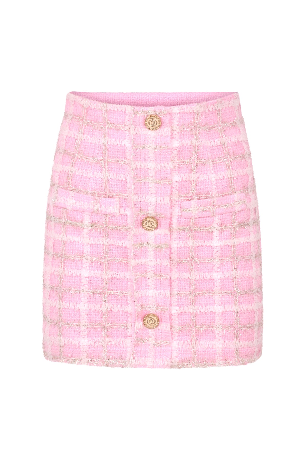 High Priority Tweed Skirt Pink