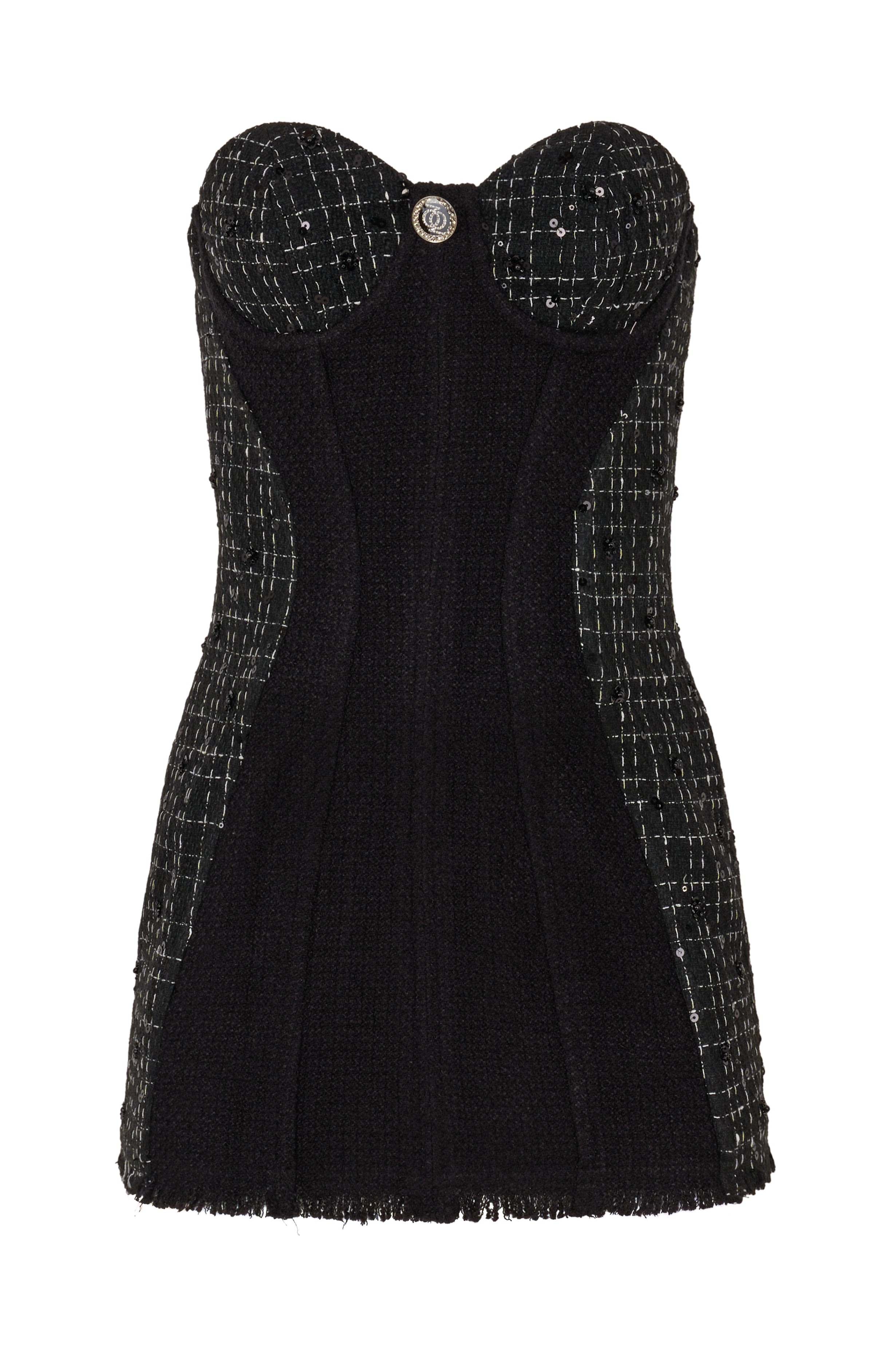 Out of Office Tweed Dress Black