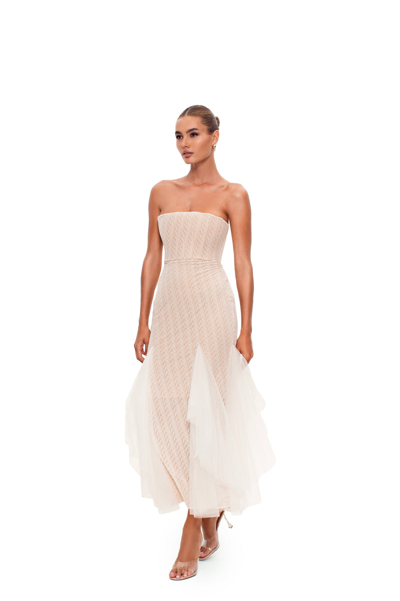 Alizee Strapless Dress White