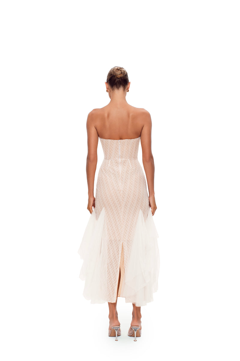 Alizee Strapless Dress White