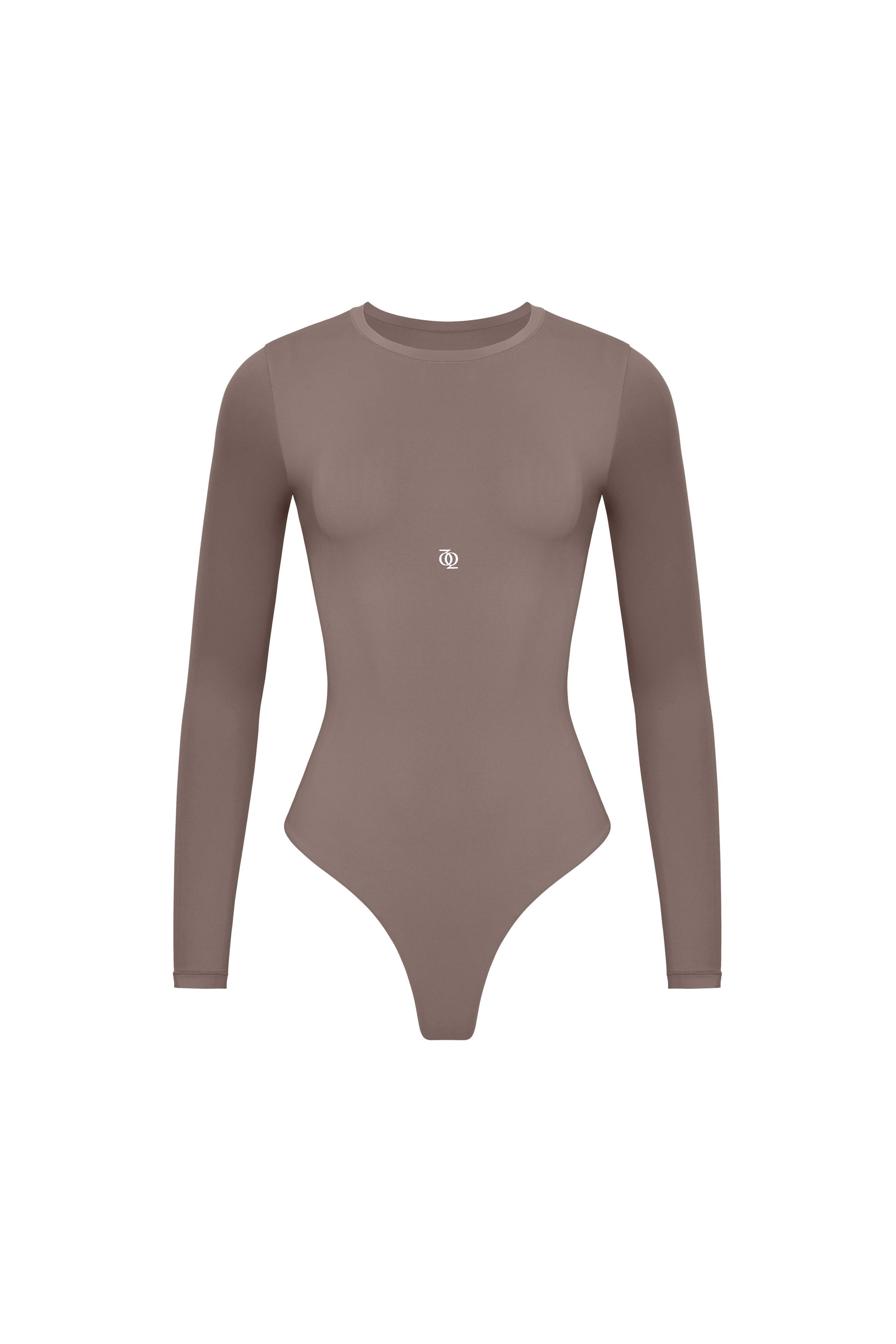 Second Skin Long Sleeve Crew-Neck Bodysuit Mushroom