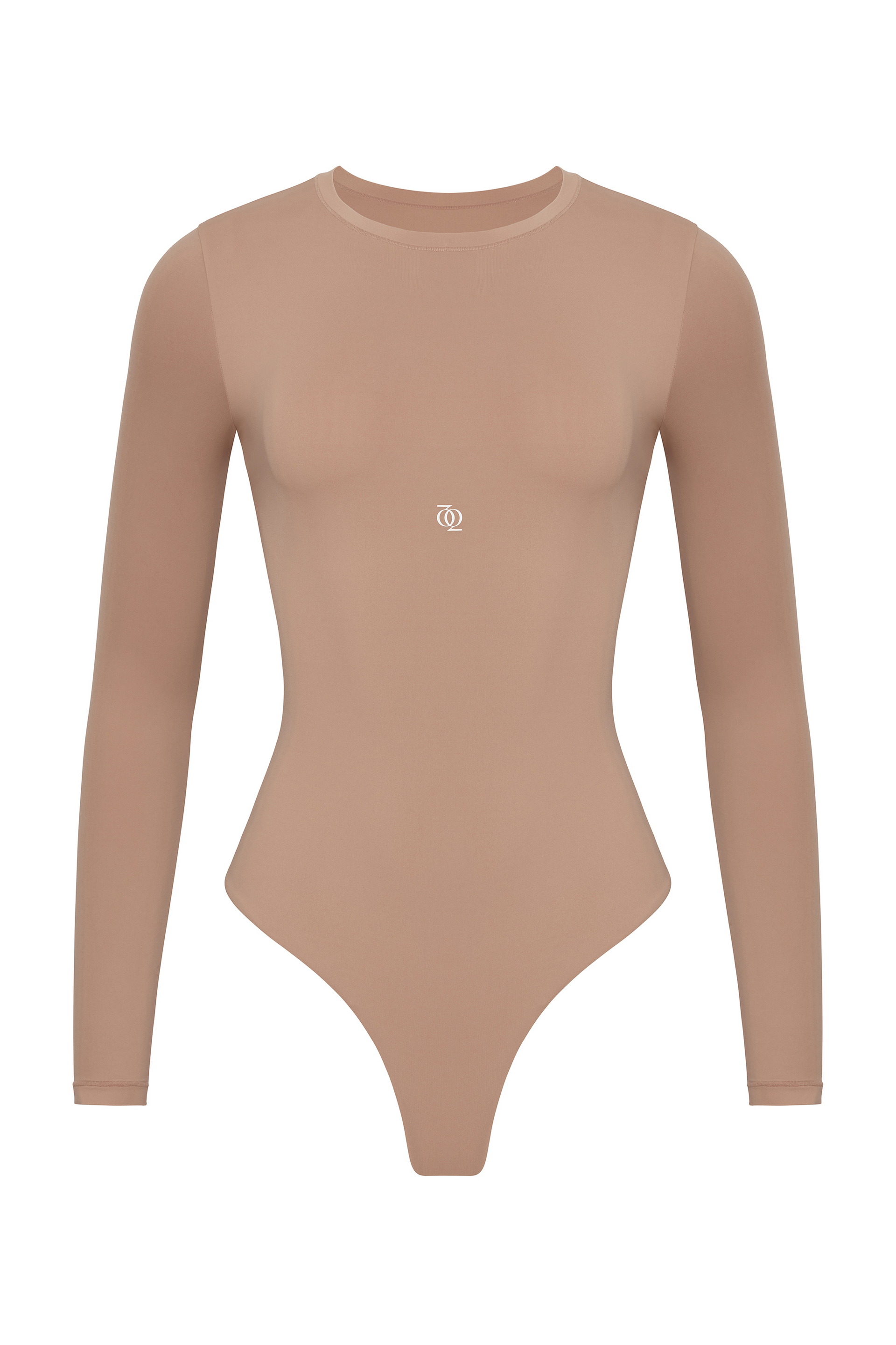 Second Skin Long Sleeve Crew-Neck Bodysuit Nude