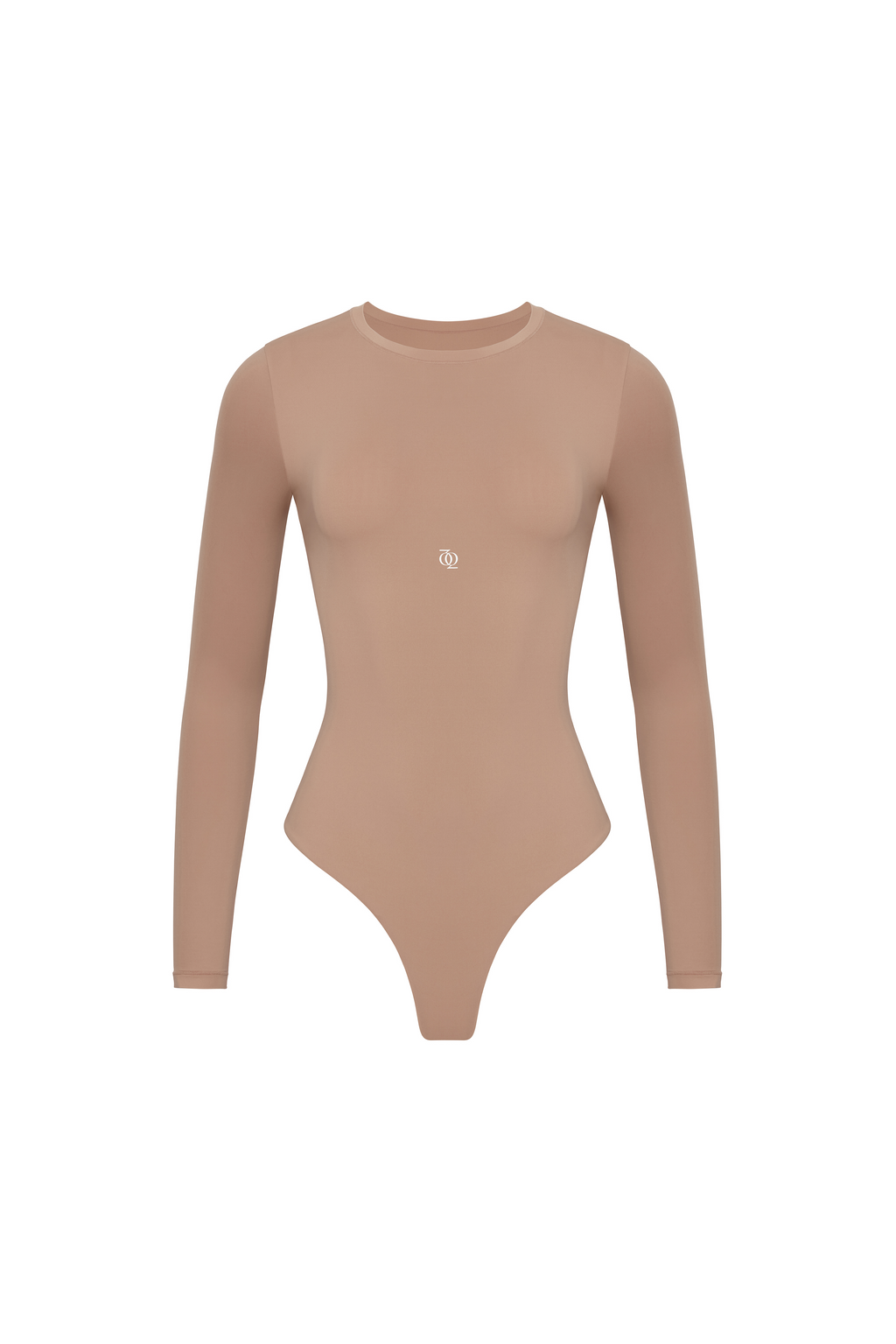 Second Skin Long Sleeve Crew-Neck Bodysuit Nude