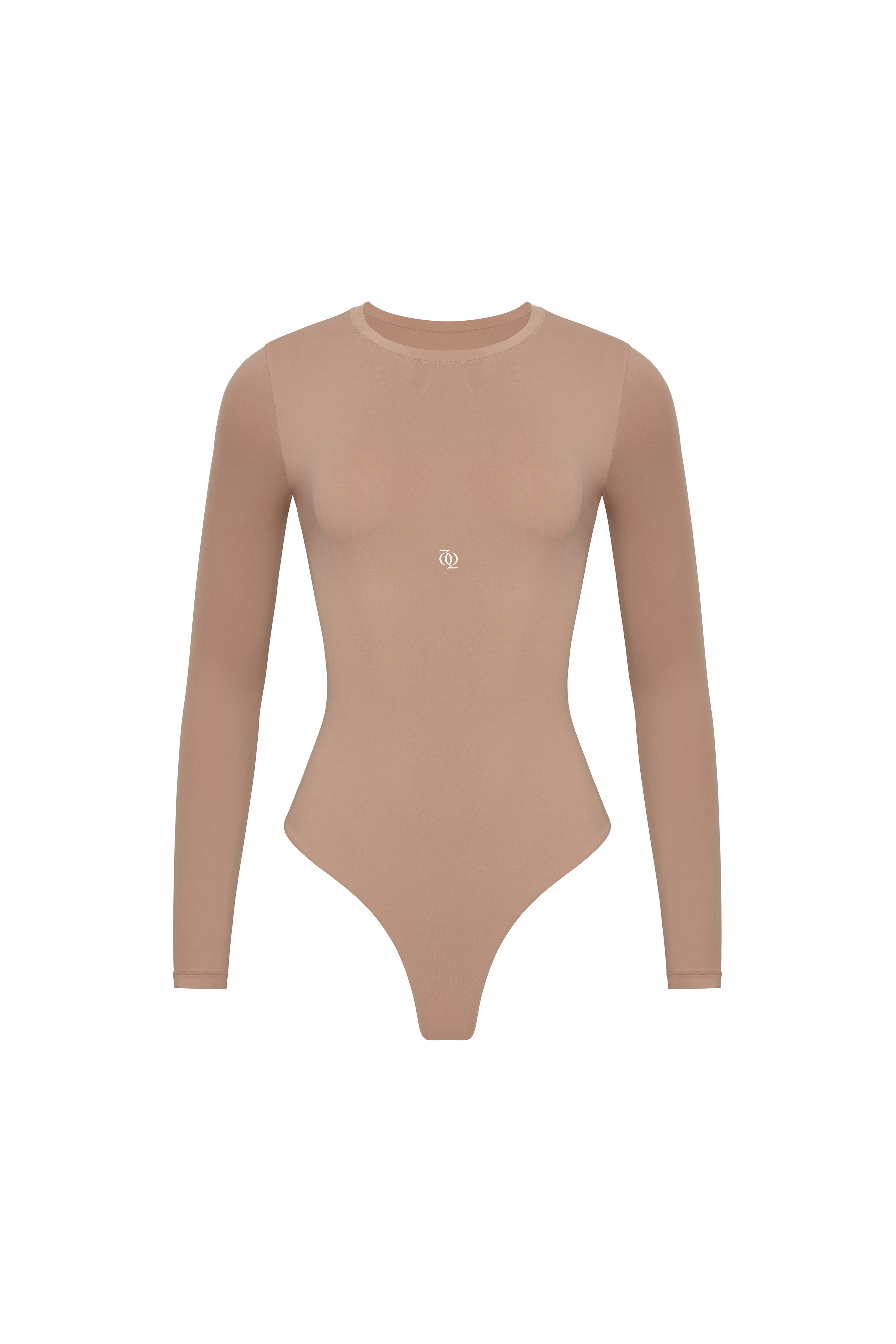 Second Skin Long Sleeve Crew-Neck Bodysuit Nude