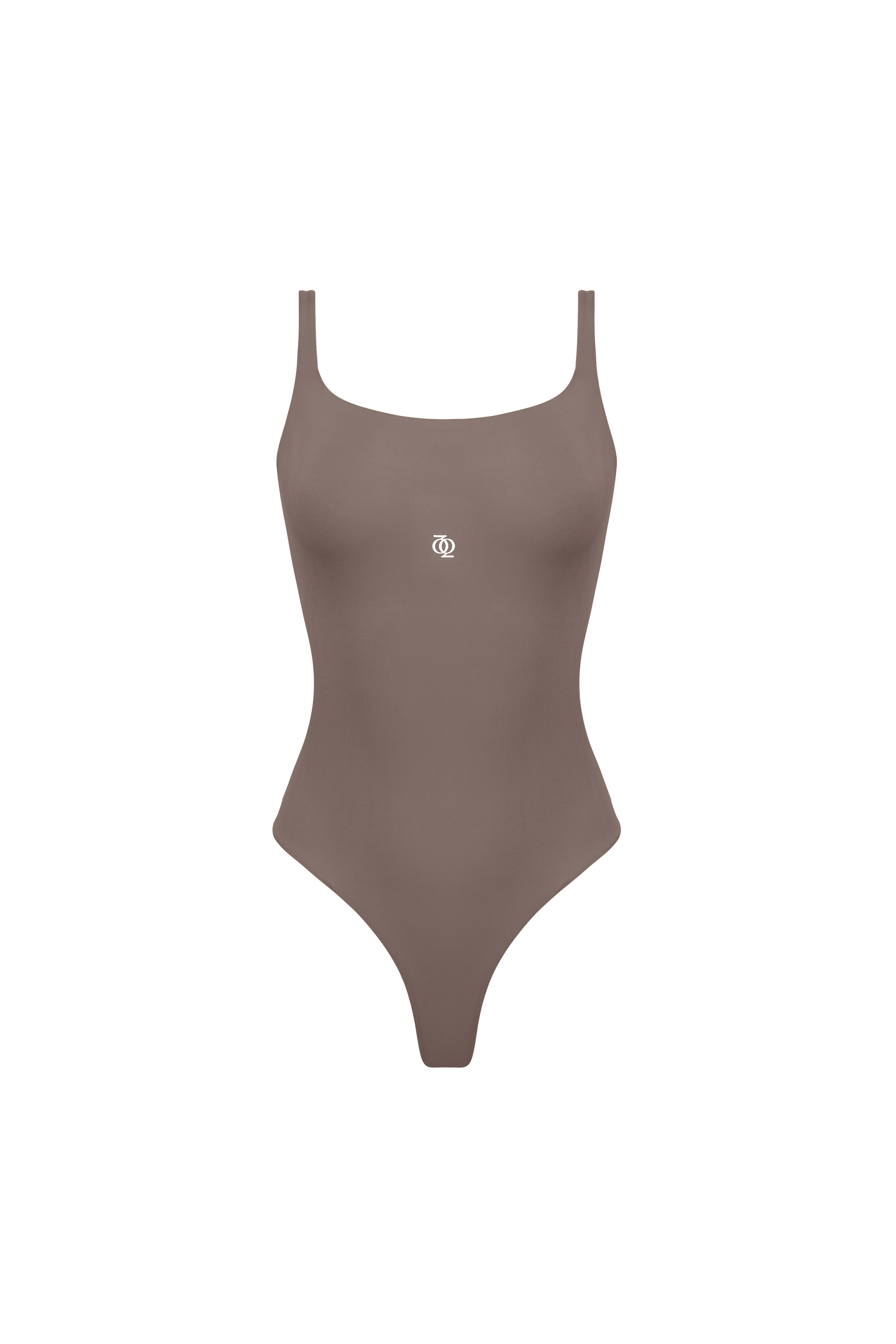 Second Skin Square-Neck Bodysuit Mushroom