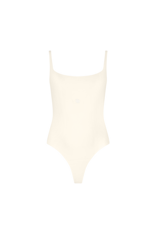 Second Skin Square-Neck Bodysuit Vanilla
