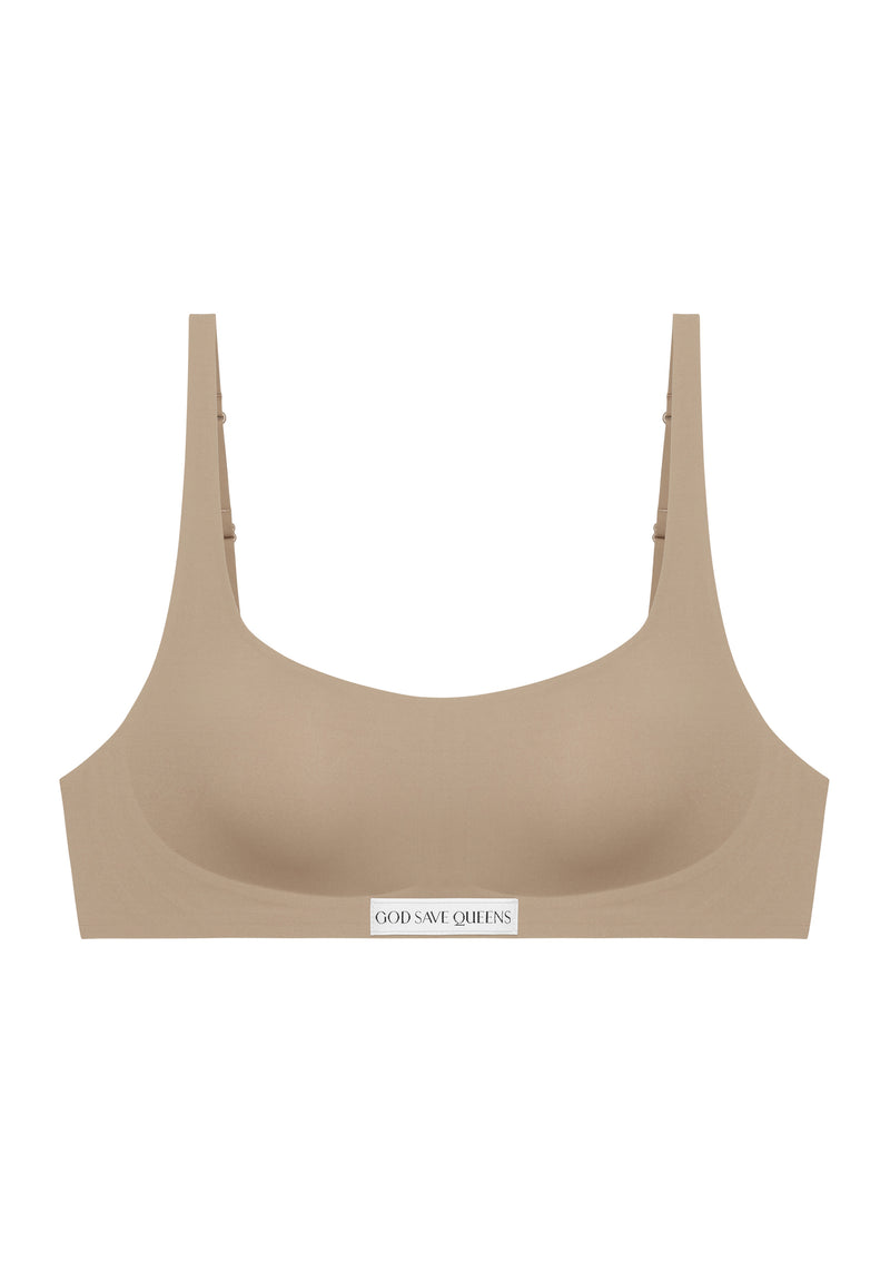 Second Skin Bralette Scoop-Neck Mocha