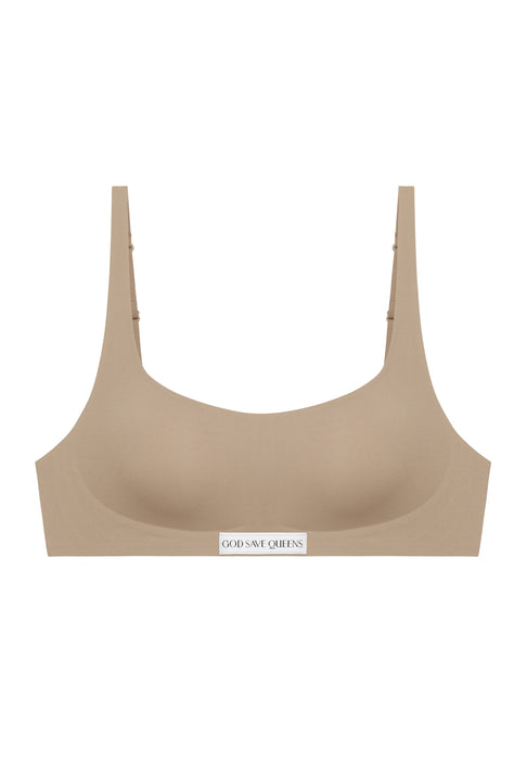 Second Skin Bralette Scoop-Neck Mocha