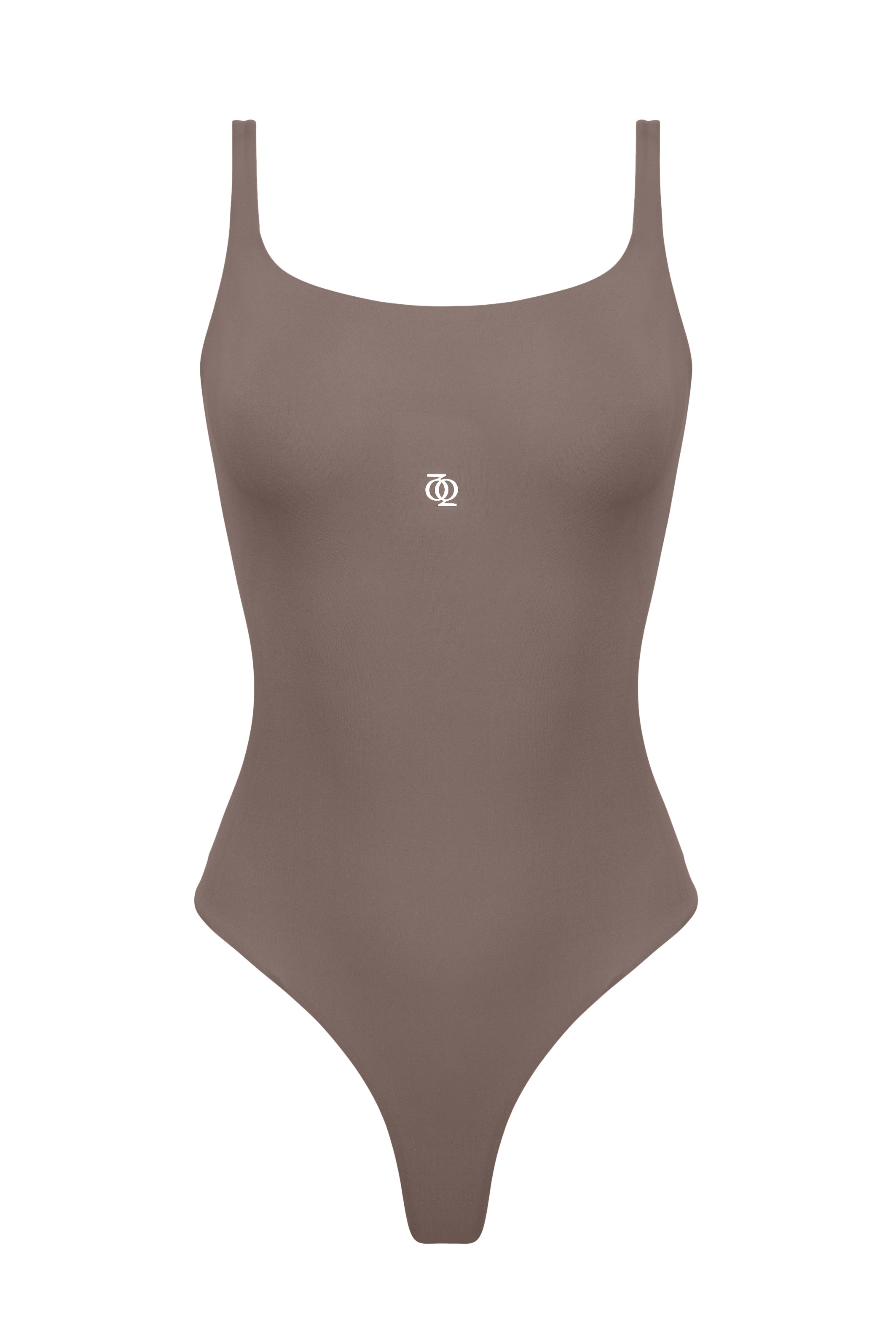 Second Skin Square-Neck Bodysuit Mushroom