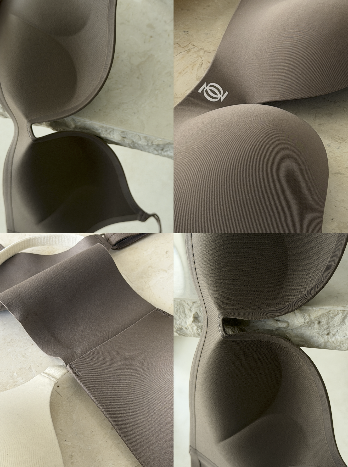 Second Skin Teardrop Push Up Bra Mushroom