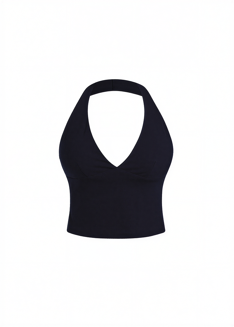 Second Skin Studio Halter Top Onyx