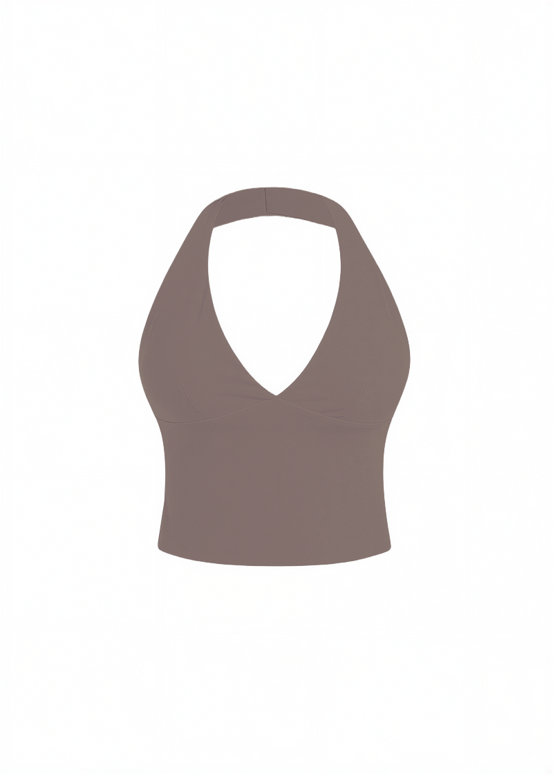 Second Skin Studio Halter Top Mushroom
