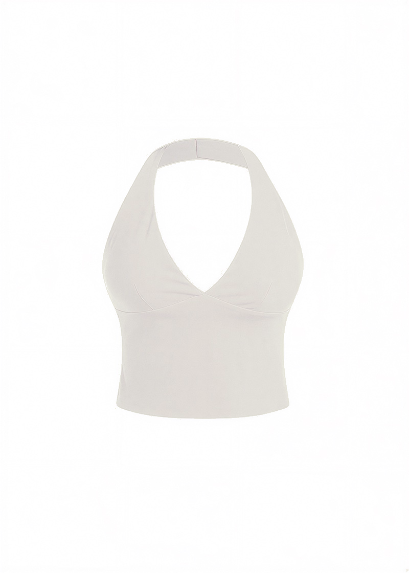 Second Skin Studio Halter Top Ivory