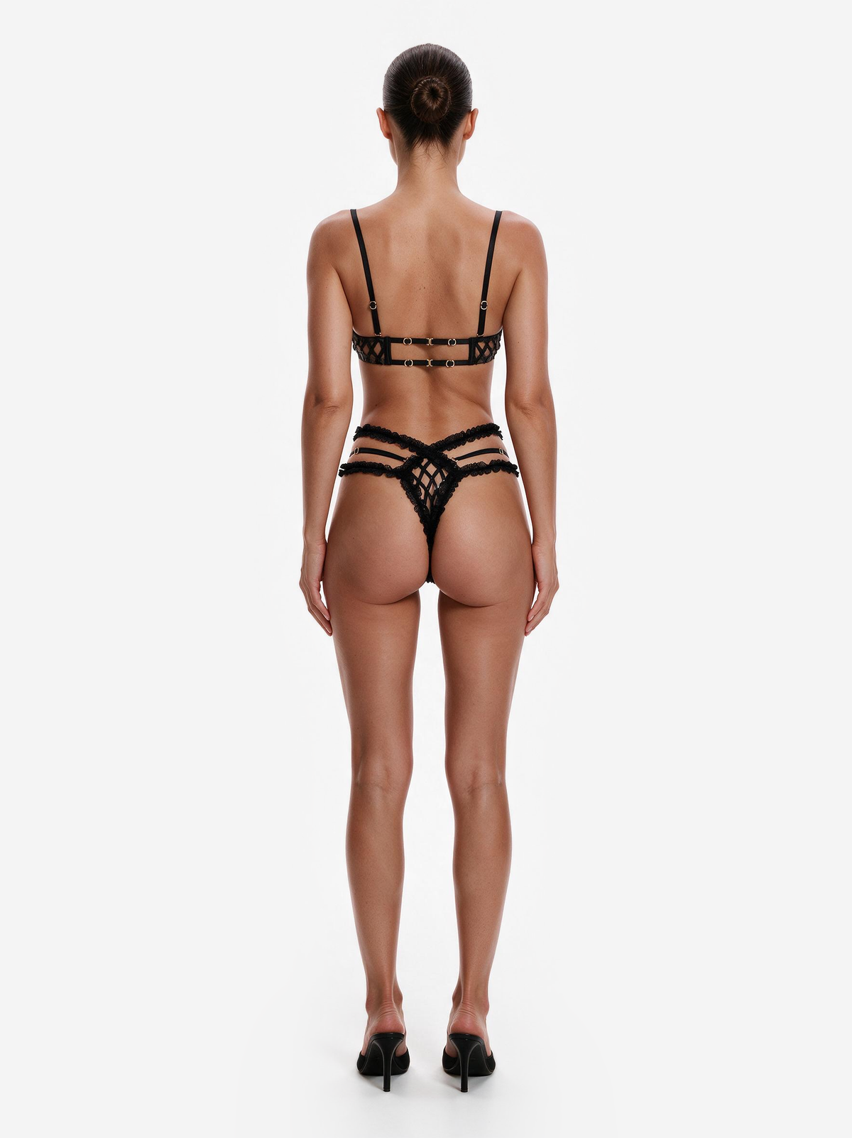 Valentina Thong Black