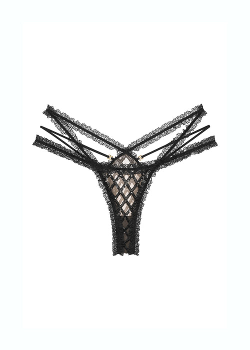 Valentina Thong Black