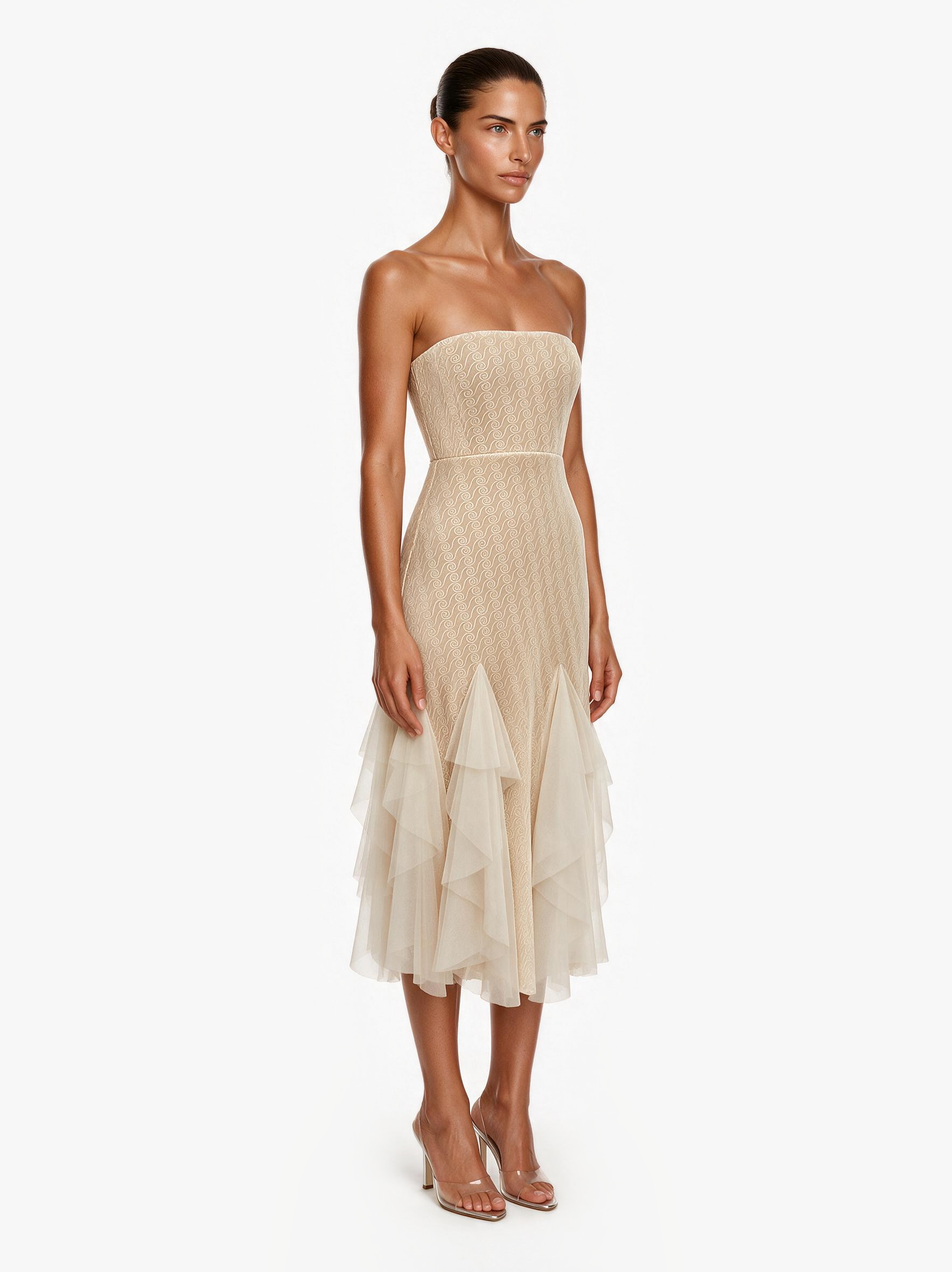 Alizee Strapless Dress White