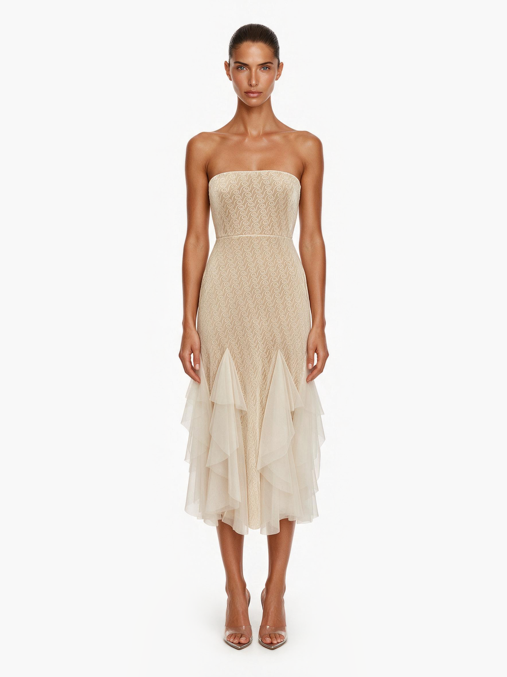Alizee Strapless Dress White