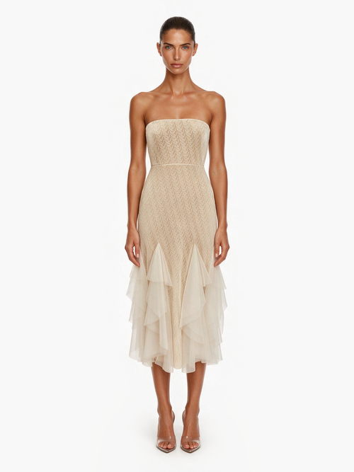Alizee Strapless Dress White