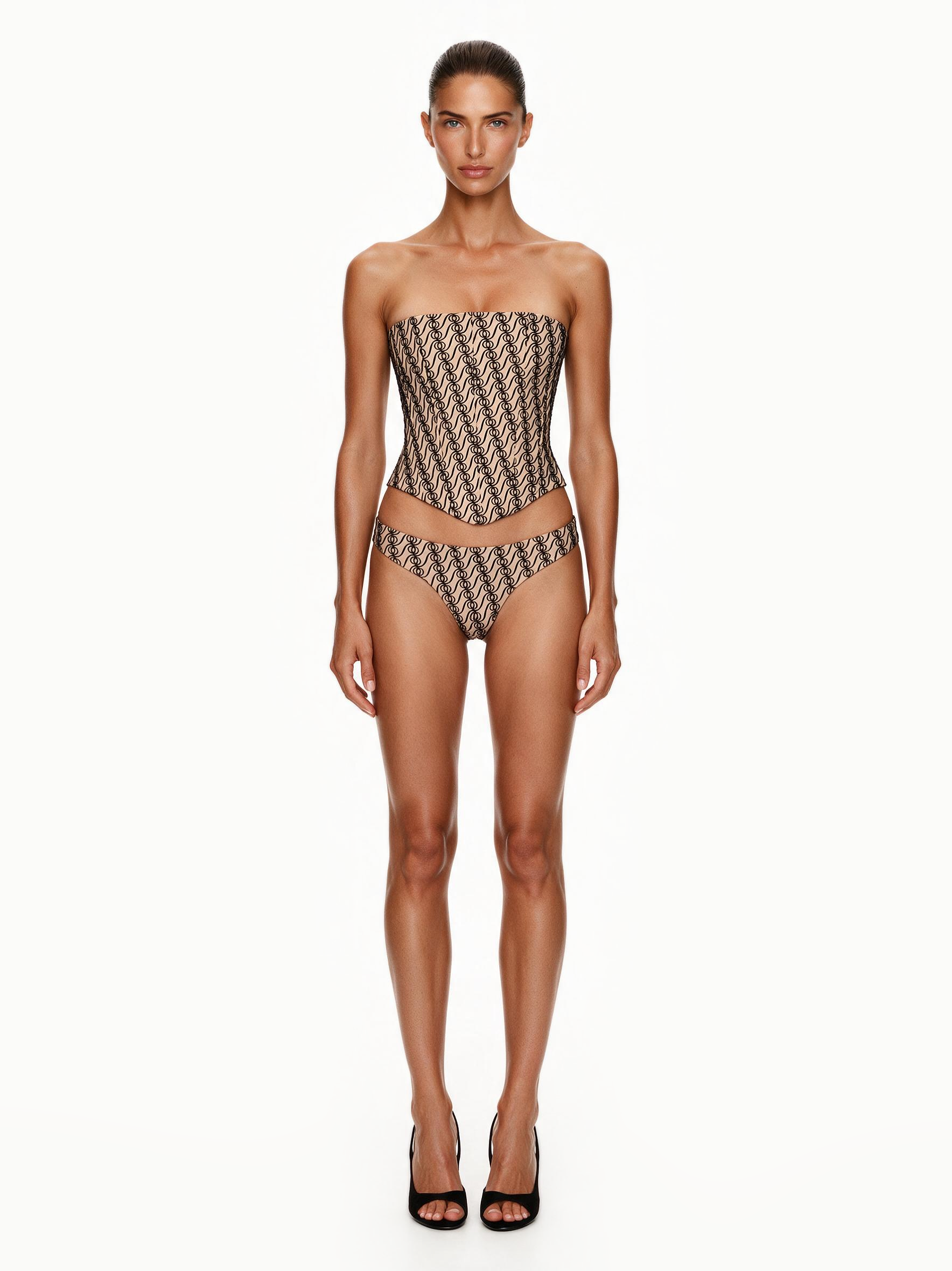 Alizee Strapless Corset Nude