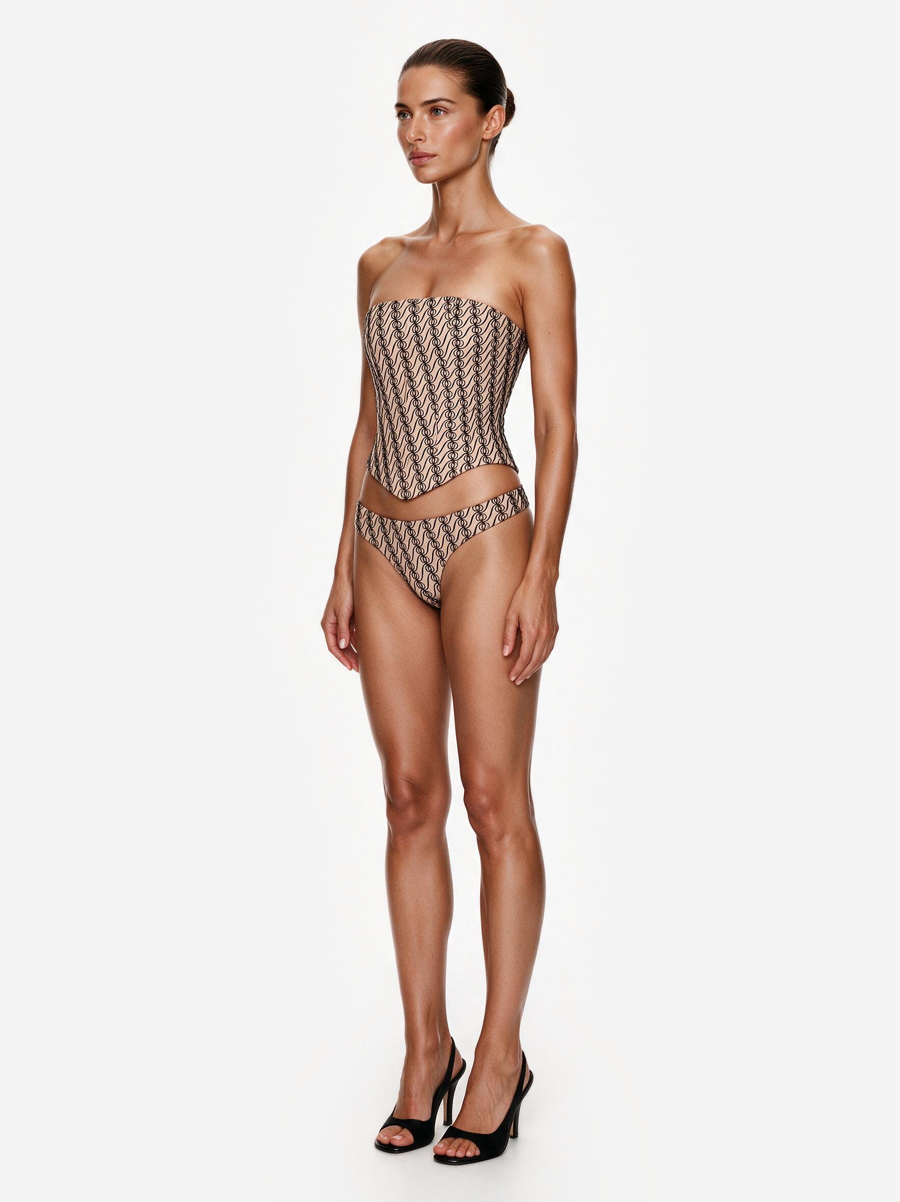 Alizee Strapless Corset Nude
