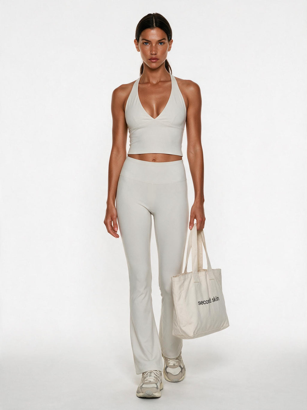 Second Skin Studio High-Waisted Bootcut Legging Ivory