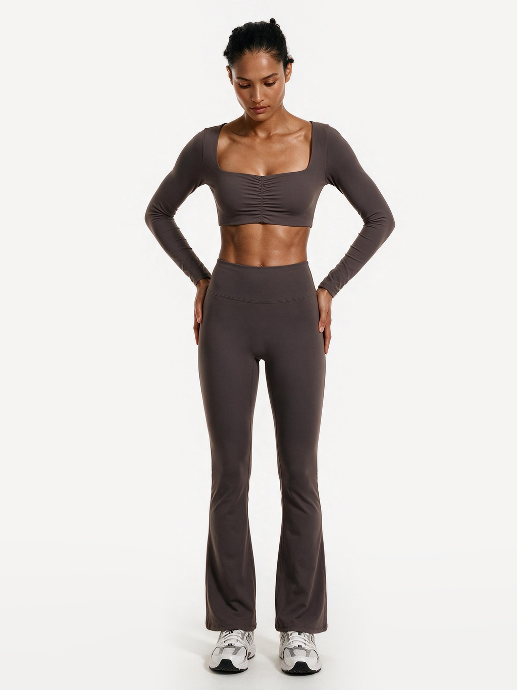 Second Skin Studio High-Waisted Bootcut Legging Mushroom