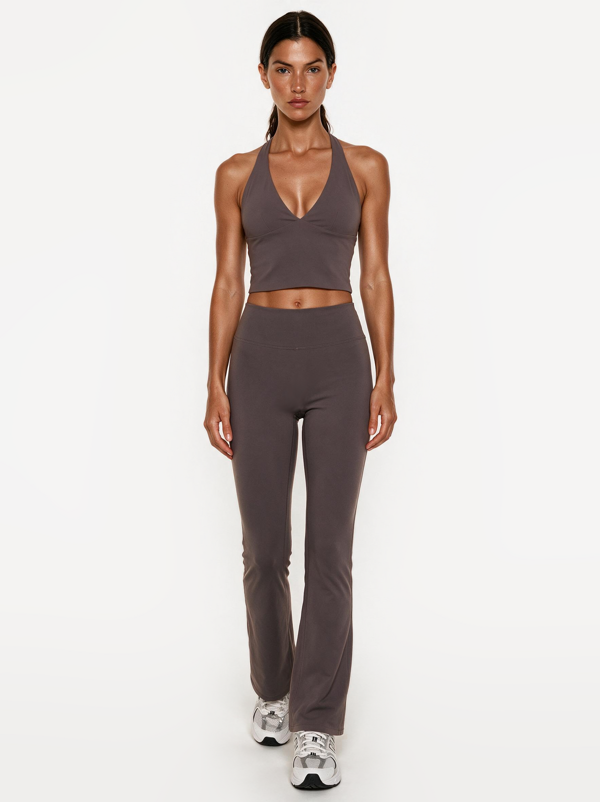 Second Skin Studio High-Waisted Bootcut Legging Mushroom