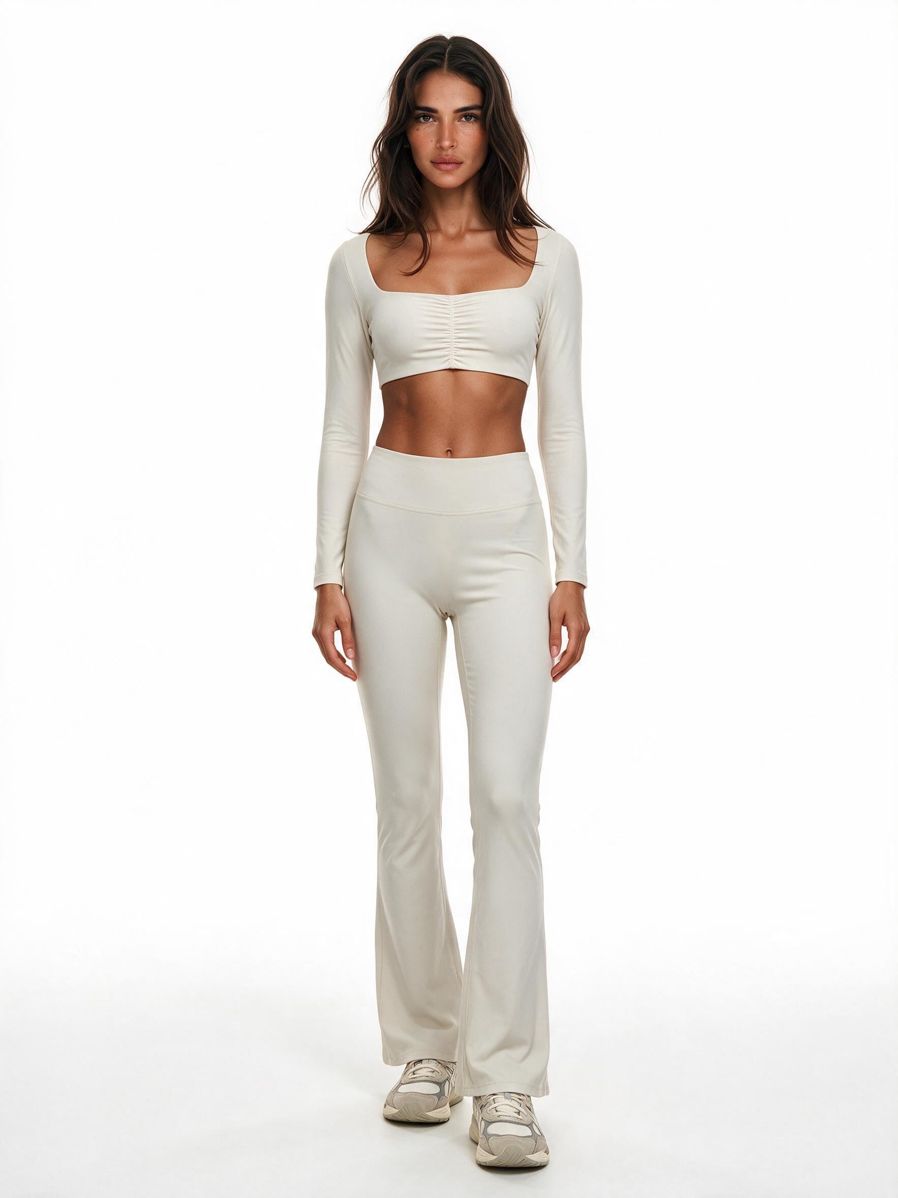 Second Skin Studio High-Waisted Bootcut Legging Ivory