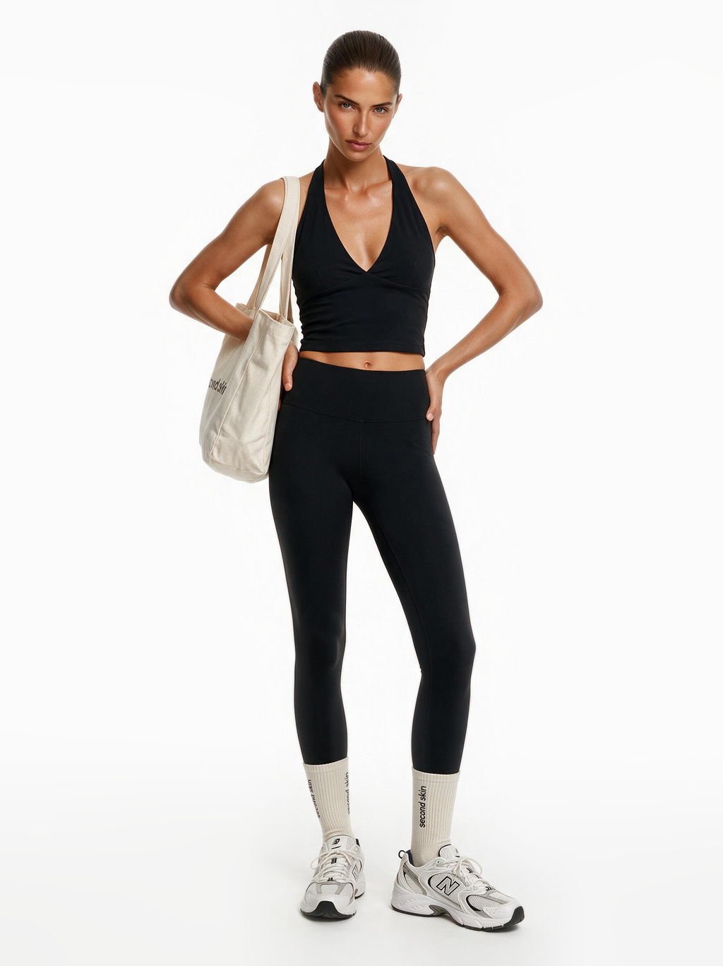 Second Skin Studio Halter Top Onyx