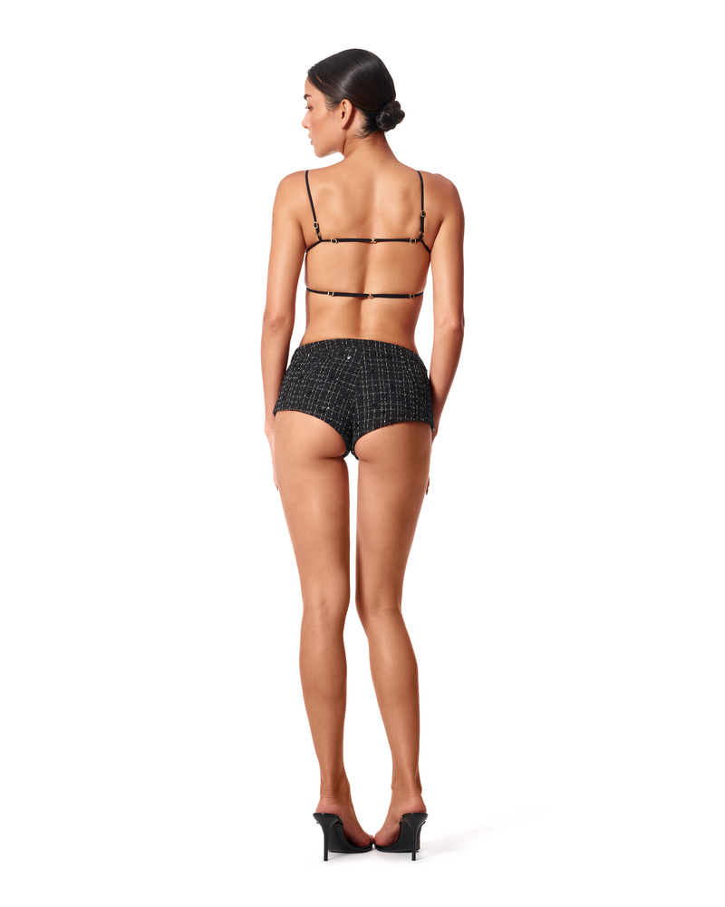 ASAP Tweed Shorts Black