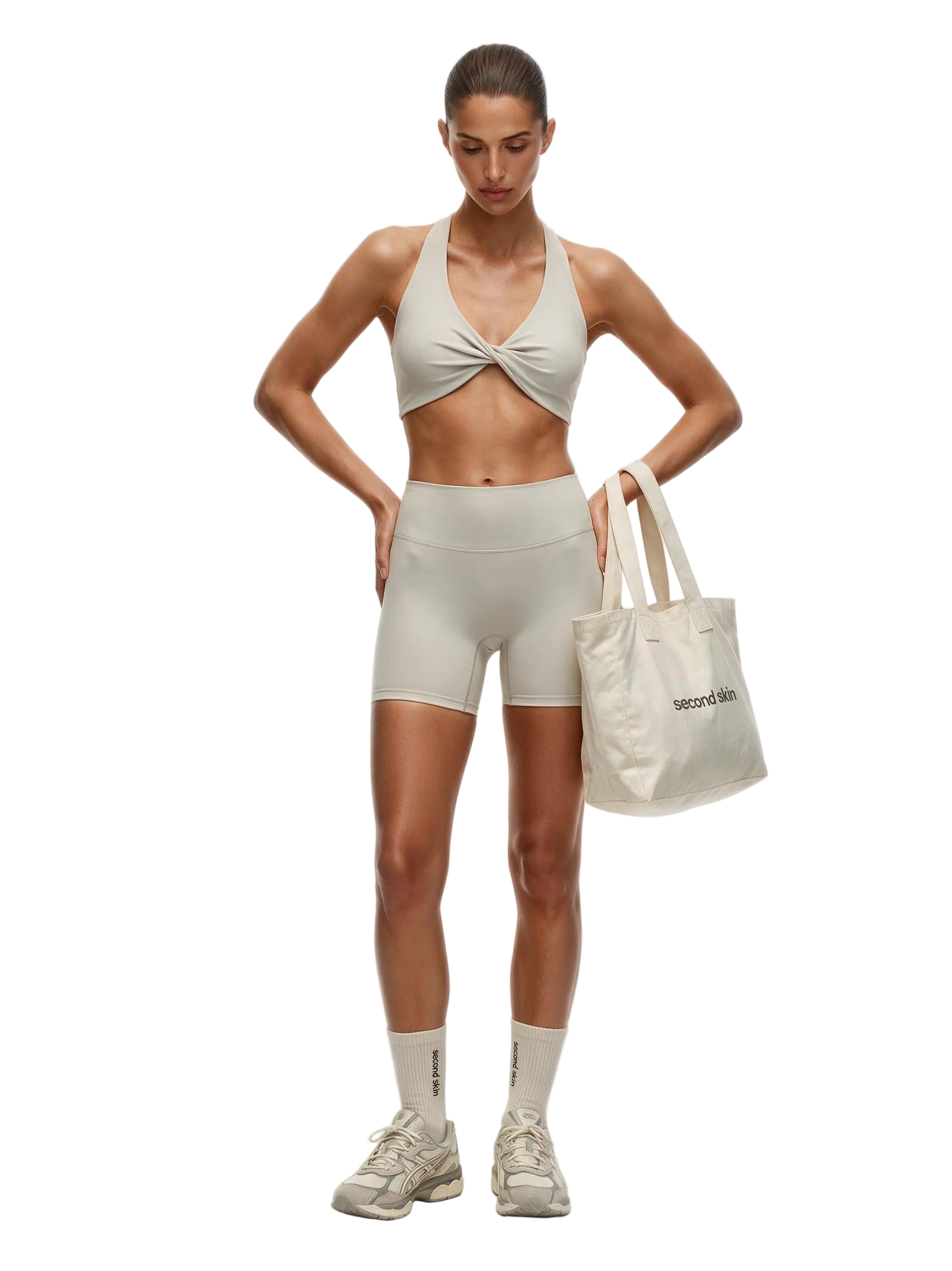 Second Skin Studio Biker Shorts Ivory