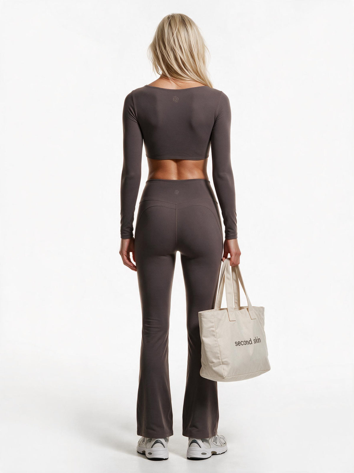 Second Skin Studio High-Waisted Bootcut Legging Mushroom