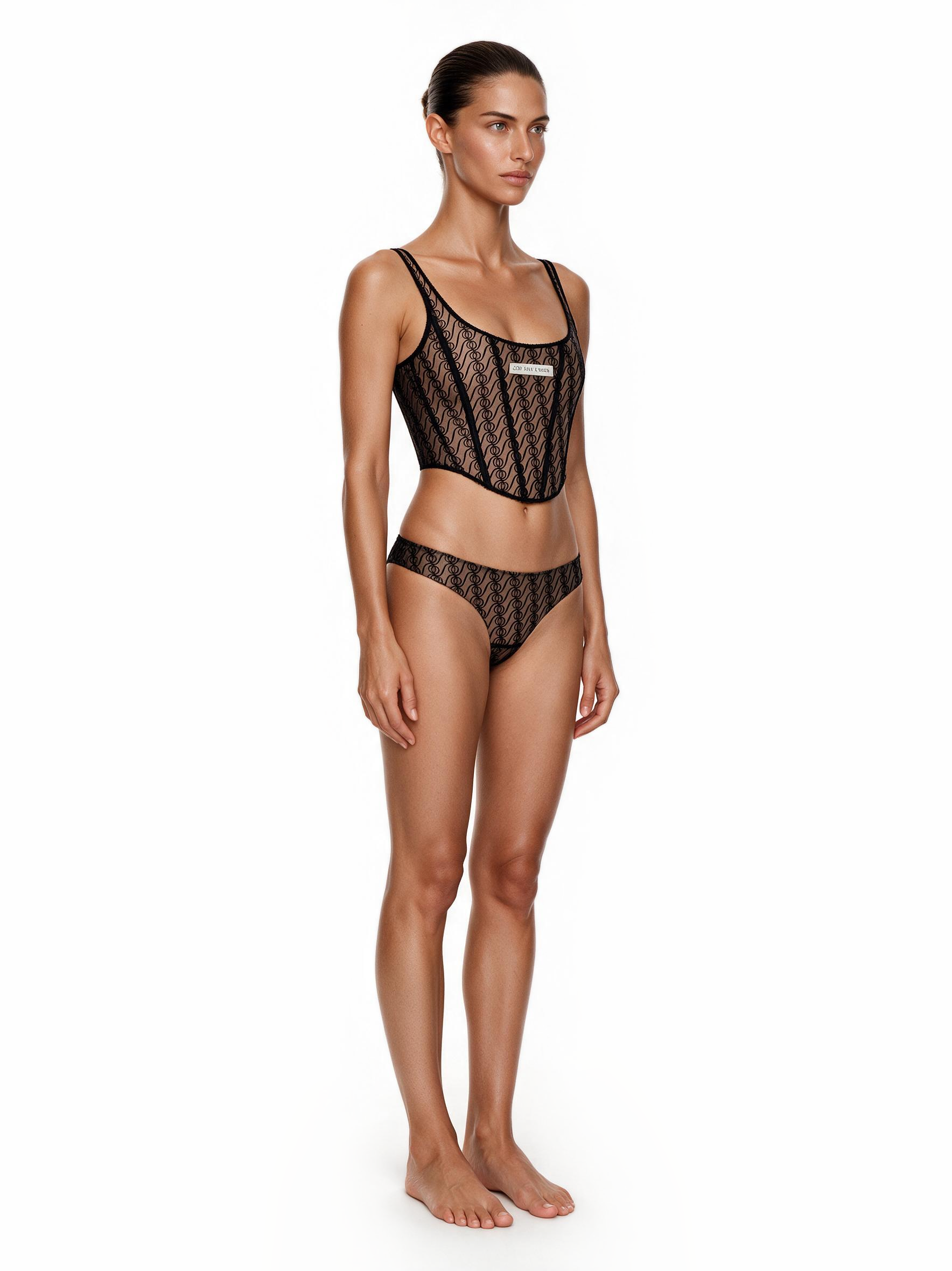 Alizee Tanktop Corset Black